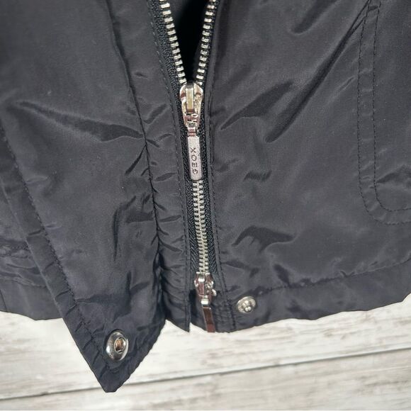 GEOX Womens Respira Utility Waterproof Breathable Italian Black Jacket Sz 10 - Picture 7 of 13